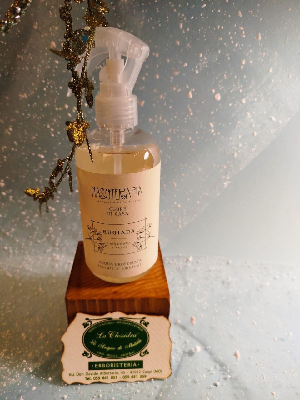 ACQUA PROFUMATA SPRAY PER TESSUTI E AMBIENTI NASOTERAPIA: RUGIADA