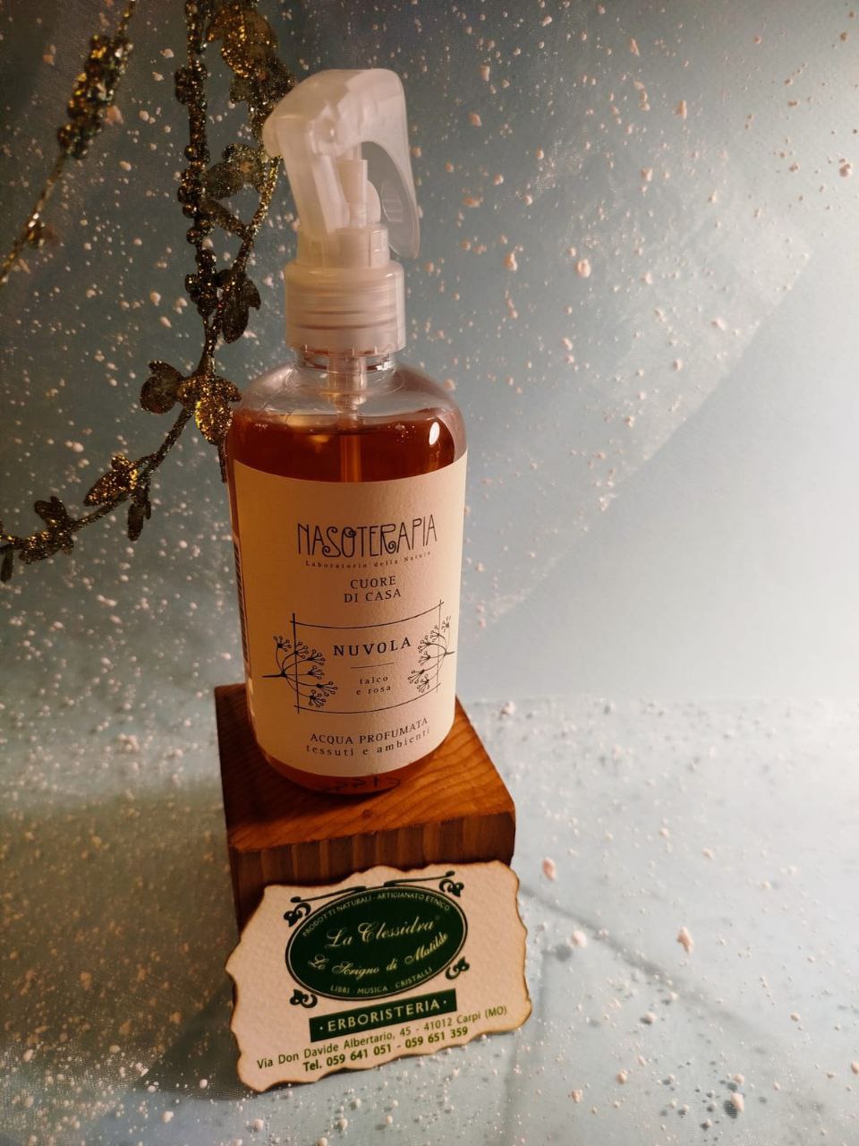 ACQUA PROFUMATA SPRAY PER TESSUTI E AMBIENTI NASOTERAPIA: NUVOLA