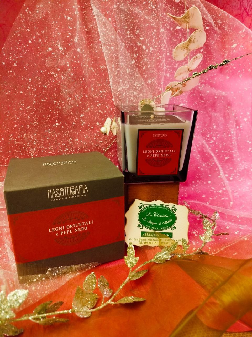 CANDELA NASOTERAPIA: LEGNI ORIENTALI E PEPE NERO