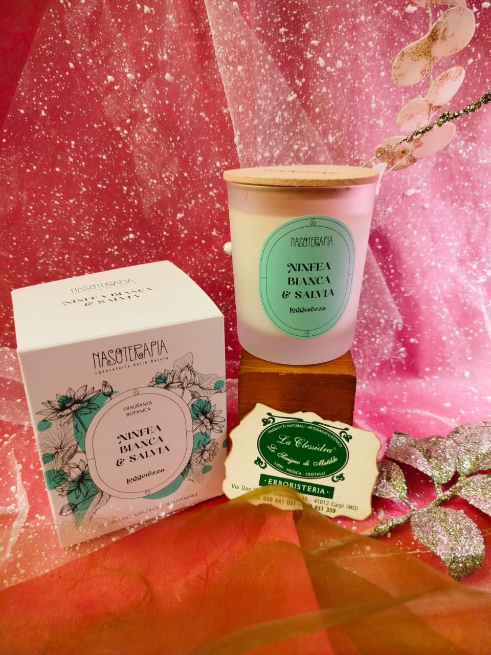 CANDELA NASOTERAPIA: NINFEA BIANCA E SALVIA