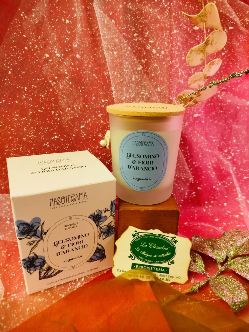 CANDELA NASOTERAPIA: GELSOMINO E FIORI D'ARANCIO