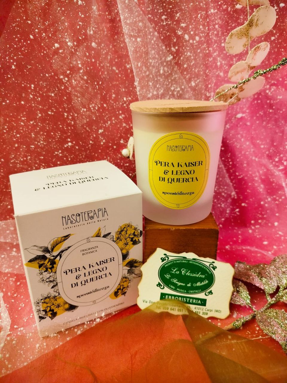CANDELA NASOTERAPIA: PERA KAISER E LEGNO DI QUERCIA