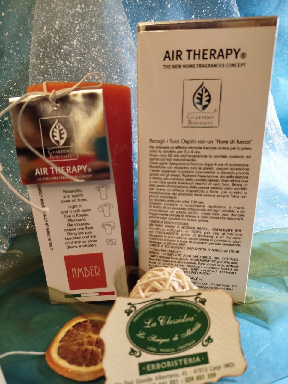 CANDELA AIR THERAPY GRANDE DA 150 ORE: AMBRA