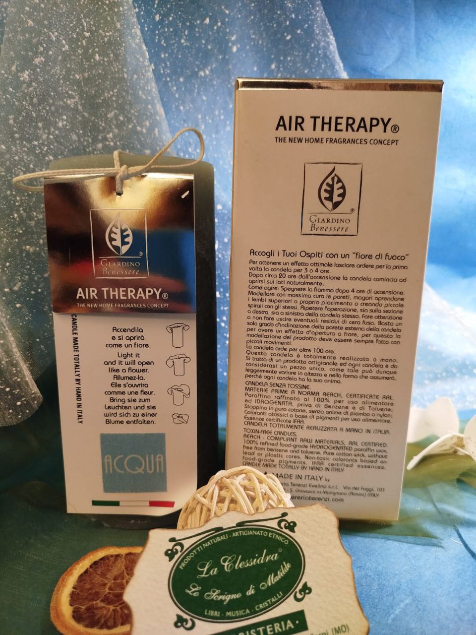 CANDELA AIR THERAPY GRANDE DA 150 ORE: ACQUA