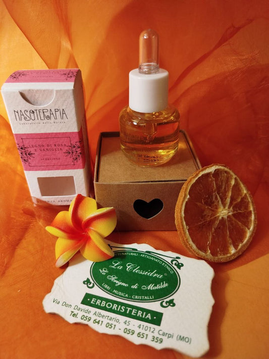 ESSENZA AROMATICA NASOTERAPIA: LEGNO DI ROSA E VANIGLIA